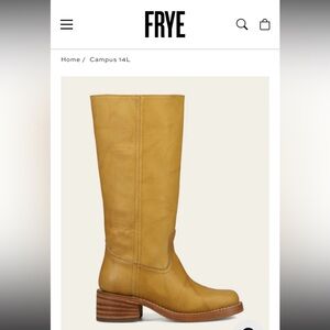 Frye Women's Banana Leather Heeled Boots - worn twice